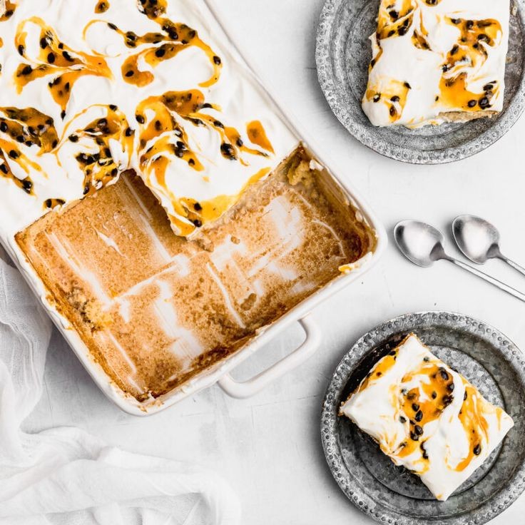 Tres leches de maracuyá